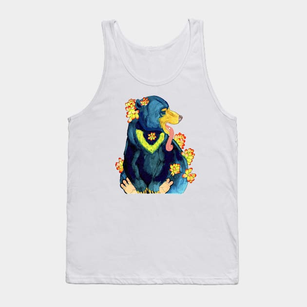 Sunbear with Succulents Tank Top by SugarDrake